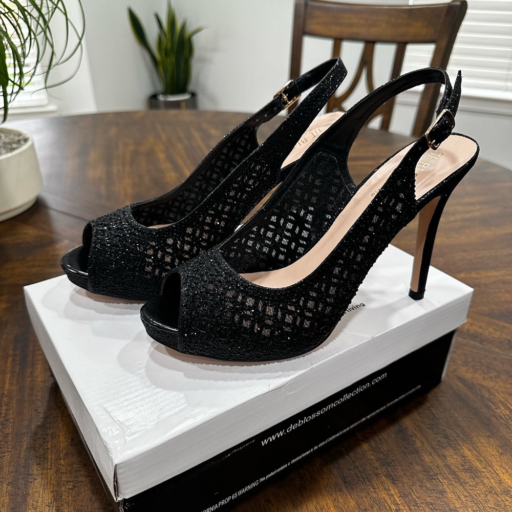 De Blossom Collection Black Heels